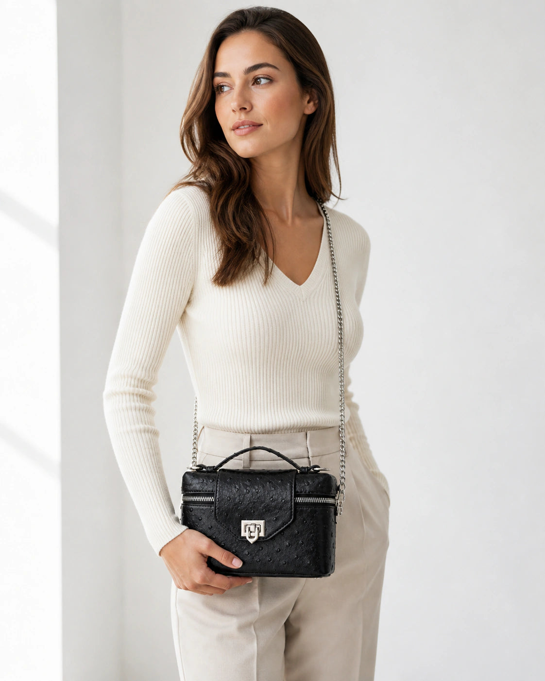 Mini Bag in Leather - Lucie
