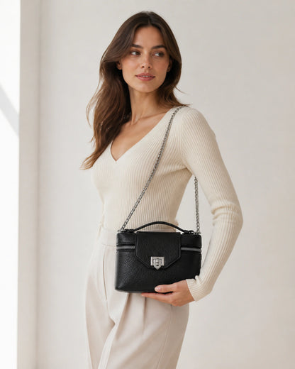 Mini Bag in Leather - Fleur