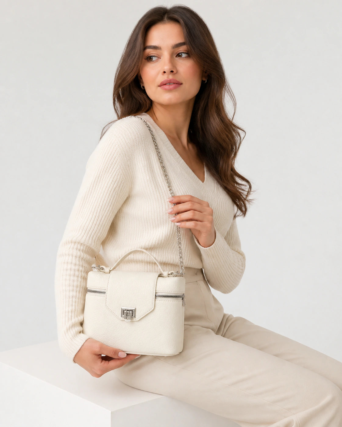 Mini Bag in Leather - Fleur