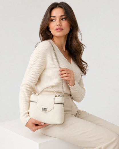 Mini Bag in Leather - Fleur